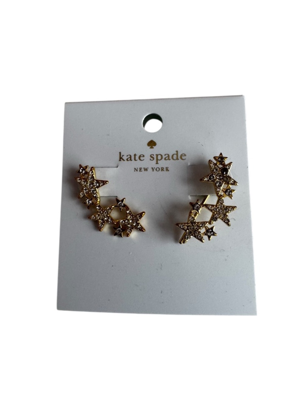 Kate Spade "Seeing Stars" Gold Star Cluster Earrings - Picture 3 of 4